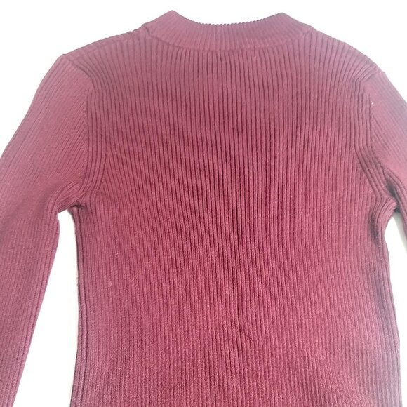 Ambience Burgundy Spandex Turtleneck Size M - Picture 8 of 9
